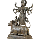 Vintage Balinese Bronze Durga Statue | 22.5" Lost Wax Art | 6kg Sacred Masterpiece | Mahishasura Mardini Beauty | Jaipurio